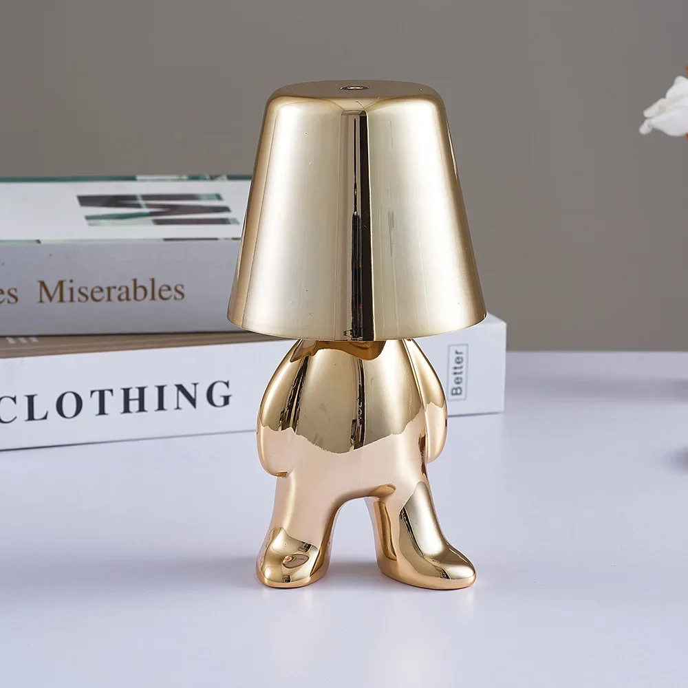 Factory direct led small gold table lamp LED living room bedroom bedside night light touch decorative lights.