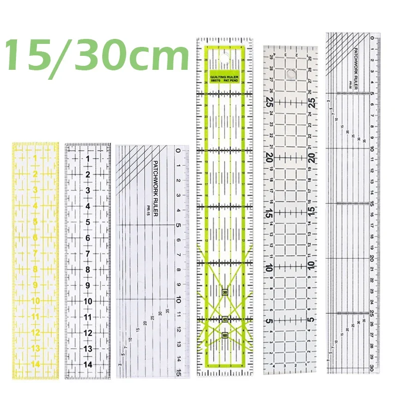 15/30cm Acrylic Quilting Ruler Sewing Measuring Ruler Transparent Tailor Ruler DIY Quilting Patchwork Tools Sewing Accessories