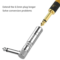YONGWEI 6.35mm 90°Mono Metal Bend Plug Nickel Plated Electric Guitar microphone Connection Musical Instrument Acce  Plug adapter