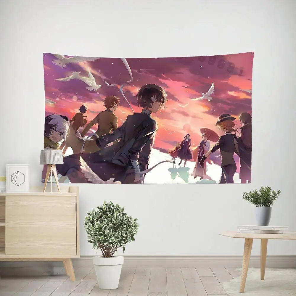 D-Dazai Chuuya High-Quality Flag Tapestry Banner Bedroom Living Room Bar Party Wall Decor Outdoor Use