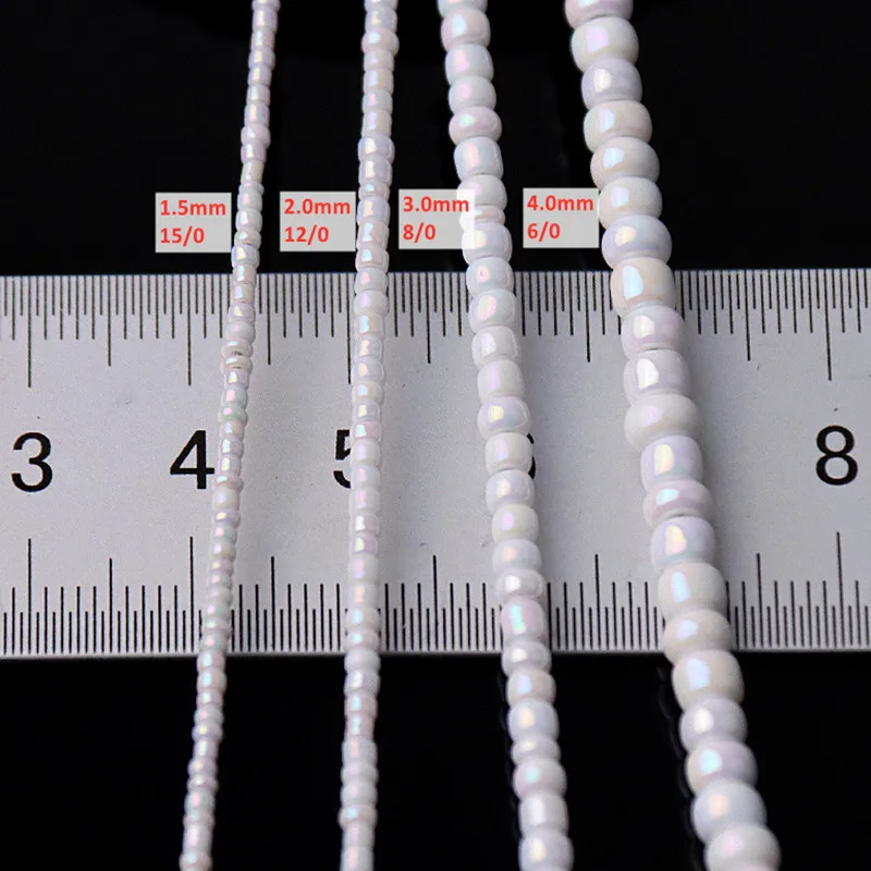 Size 1.5mm 2mm 3mm 4mm Electroplating Silver Bronze Metal Color Millet Beads Diy Handmade String Necklace Scattered Beads