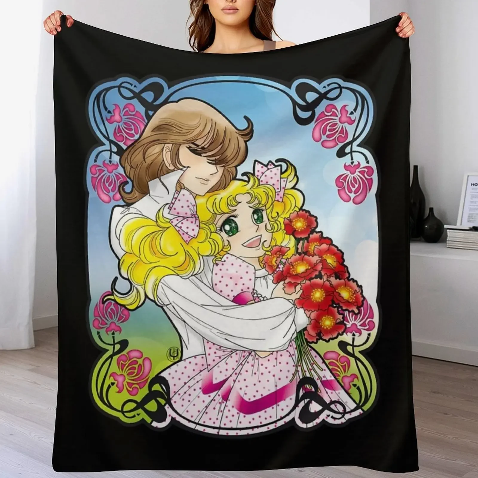 

Candy & Terence Throw Blanket Luxurious Soft Fuzzy Blanket for Sofa Bed