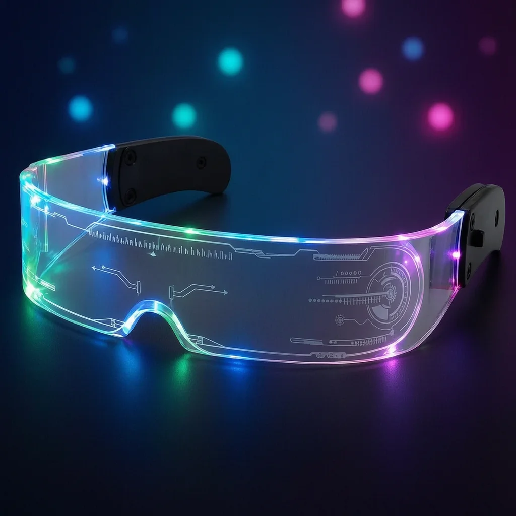 Glow In The Dark Party Glasses - LED-Brille Leuchtende Partybrille mit Sieben Farben