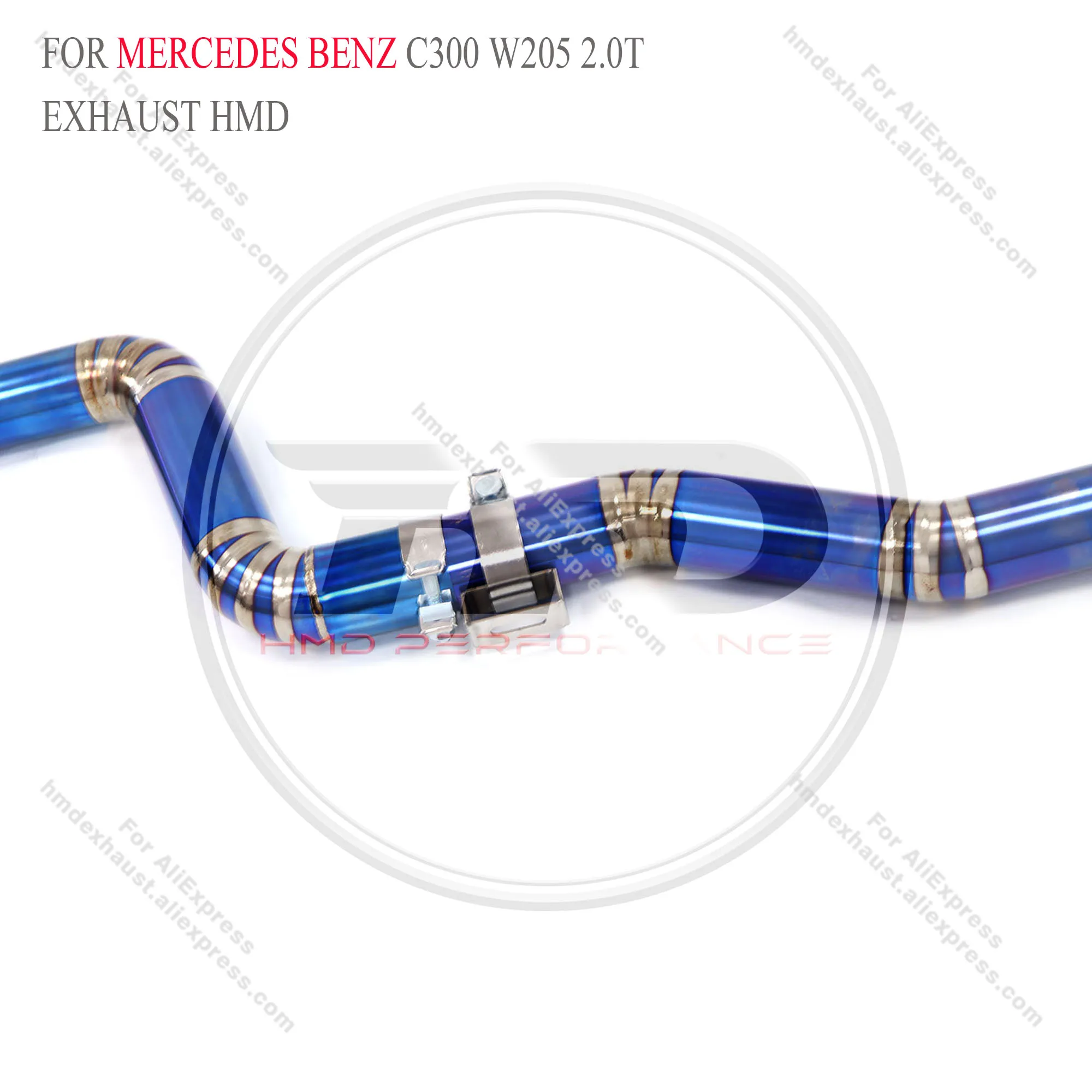 for Mercedes Benz C200 C250 C300 W205 Muffler With Valve HMD Titanium Exhaust System Performance Catback - Image 4
