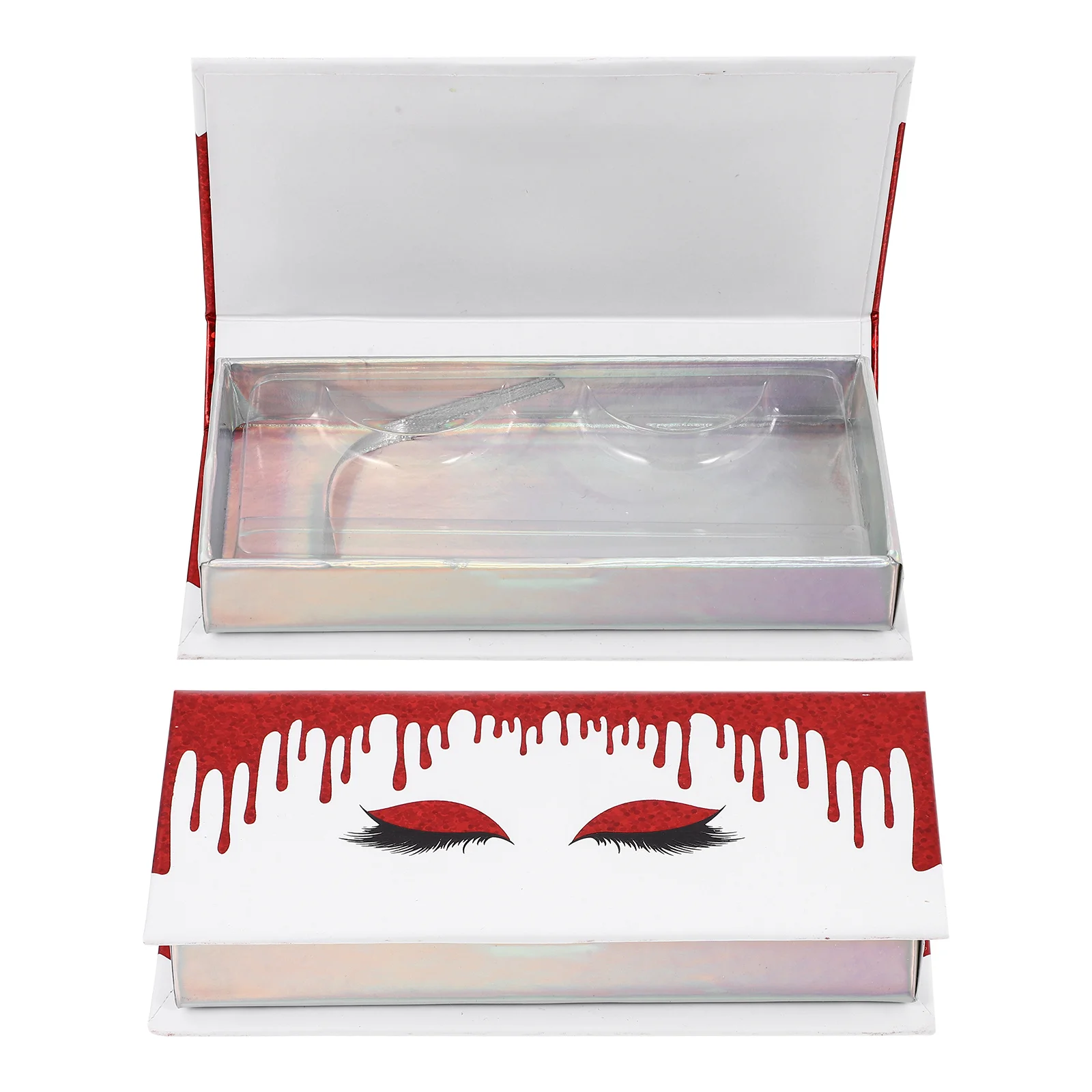 

2Pcs Eyelash Box False Eyelash Container Cute Pattern Easy Access Organized Lash Storage Box Protection Against Damage and Crush