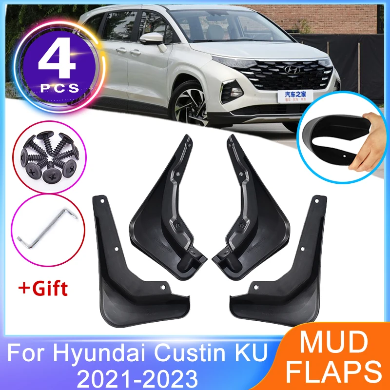 

For Hyundai Custo Minivan KU 2021 2022 2023 Mud Flap Front Rear Mudguards Wheel Protector Splash Guards Fender New Anti-splash