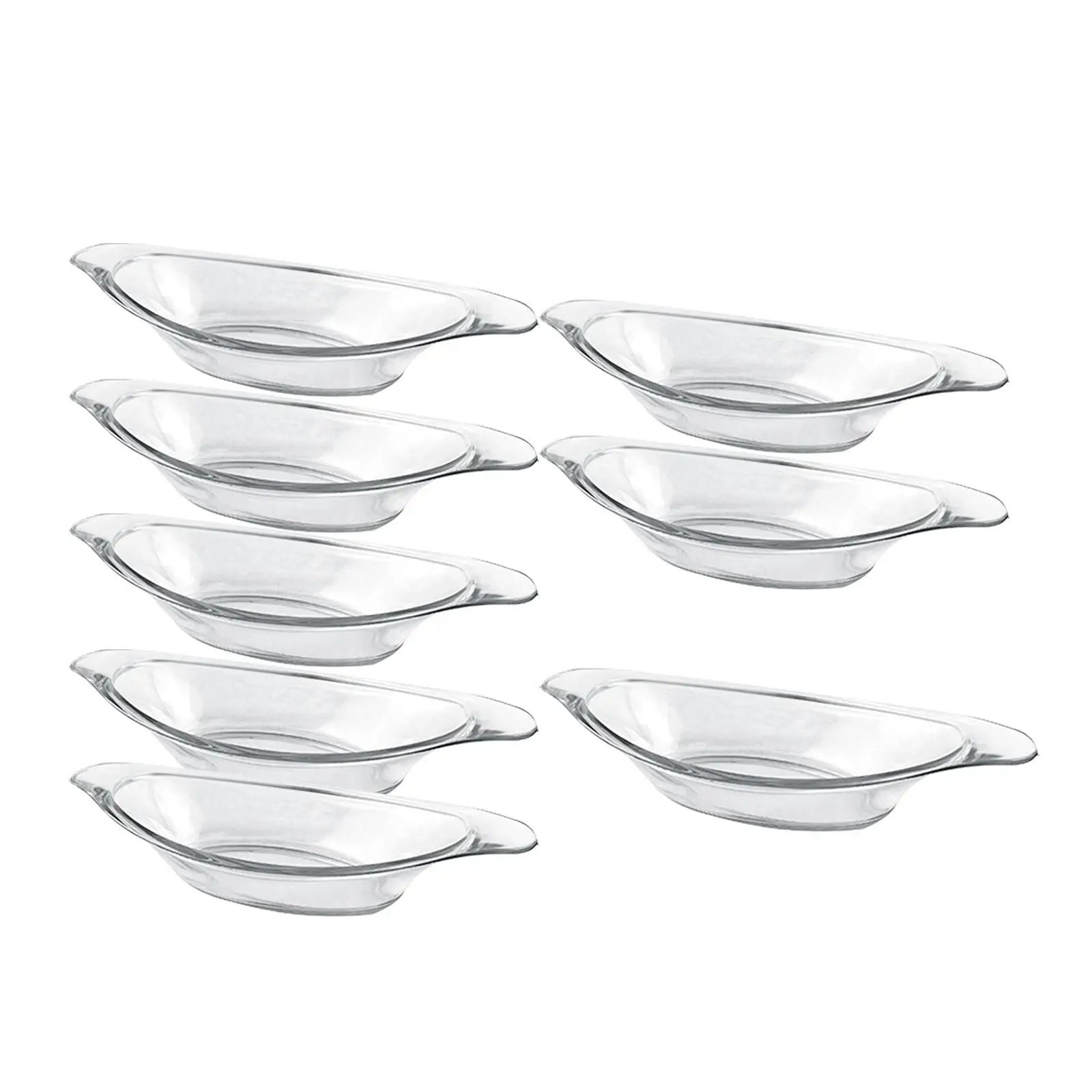 8x Banana Split Bowls Food Storage Container Ice Cream Sundae Bowl Transparent Acrylic Fruit Salad Bowl for Cookies Hot Dog Dips