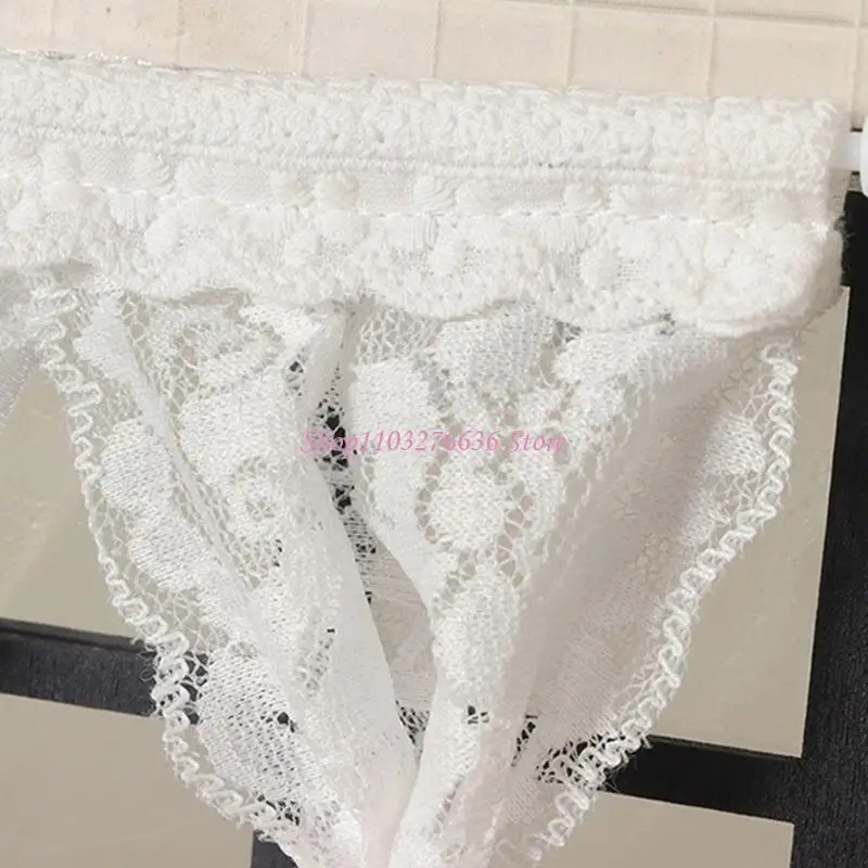 R6FD 2Pack White Lace Curtain Window Coverings for Doll House Realistic Decors for Kids Pretend Play Sand Model Furnishing