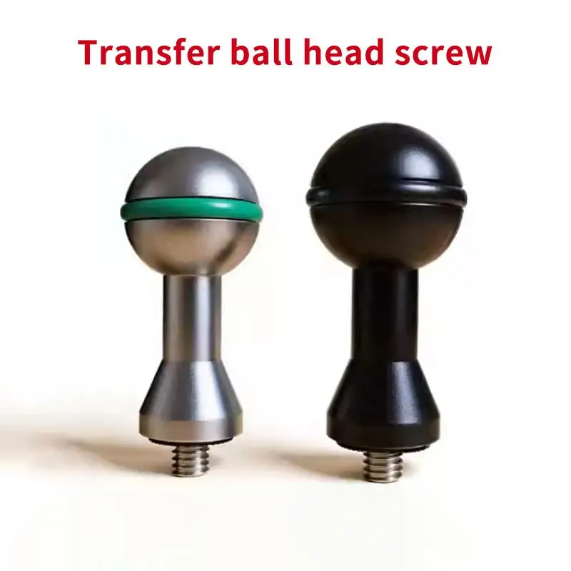 Multifunctional 1/4 Screw Ball Head Adapter for Car Phone Holder Camera Gimbal Extension Rod Outdoor Live Streaming