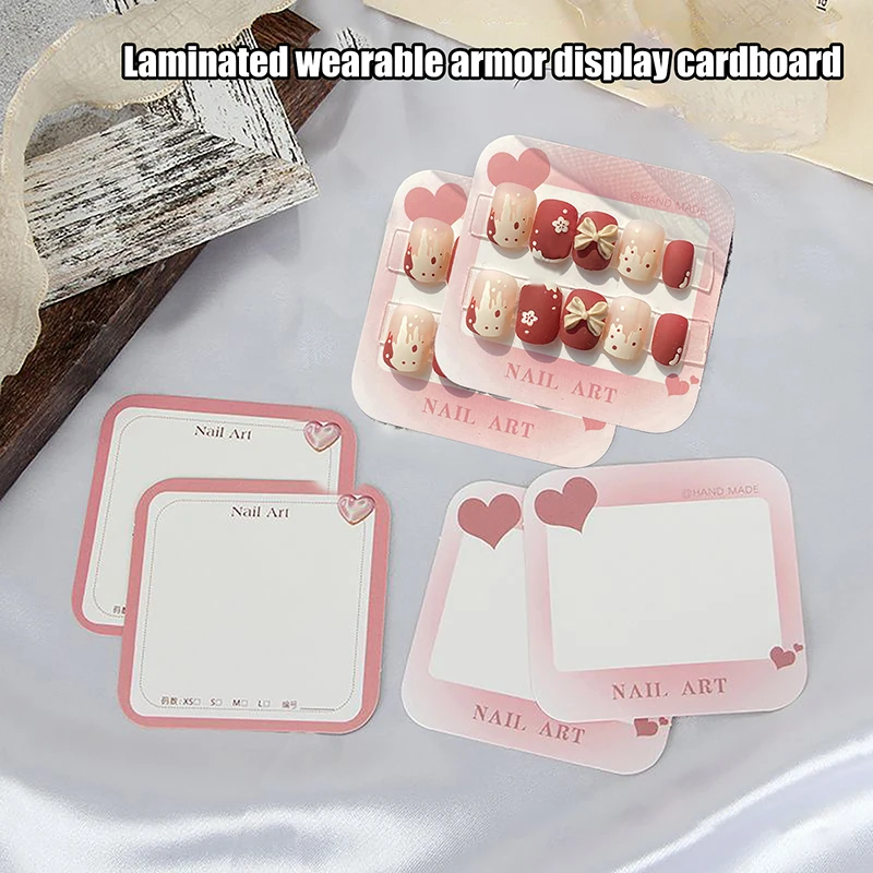 &20/50 Sheets 6.5x6.3cm Nails Packing Cardboard Handmade False Nail Design Swatch Show Cards Manicure Art Display Nailfie Prop.