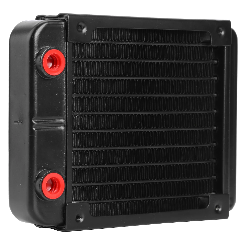 Radiator Pendingin Air 120Mm Radiator Penukar Panas Pendingin Air Aluminium 10 Pipa Pendingin PC Heatsink untuk Komputer CPU PC 1/2PC