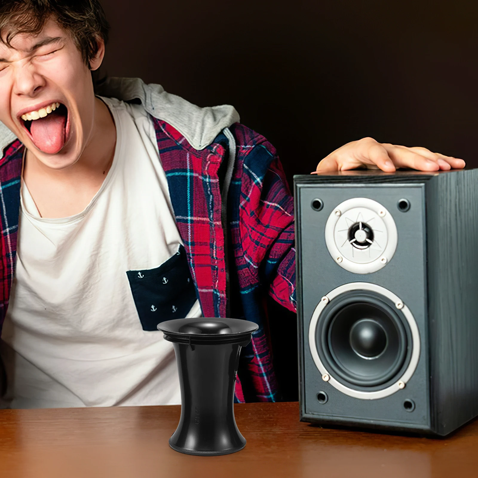 

4 Pcs Subwoofer Audio Accessories Bass Reflex Tubes Component Air Vent Guitar Amp Diy Loudspeaker Ports Black Parts