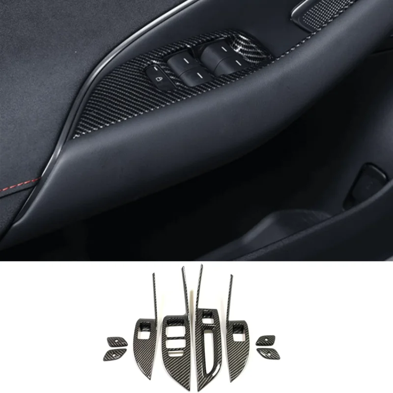 For XIAOMI SU7 2024 Interior Accessories Door Armrest Window Switch Control Protection Panel Cover Trim ABS Chrome