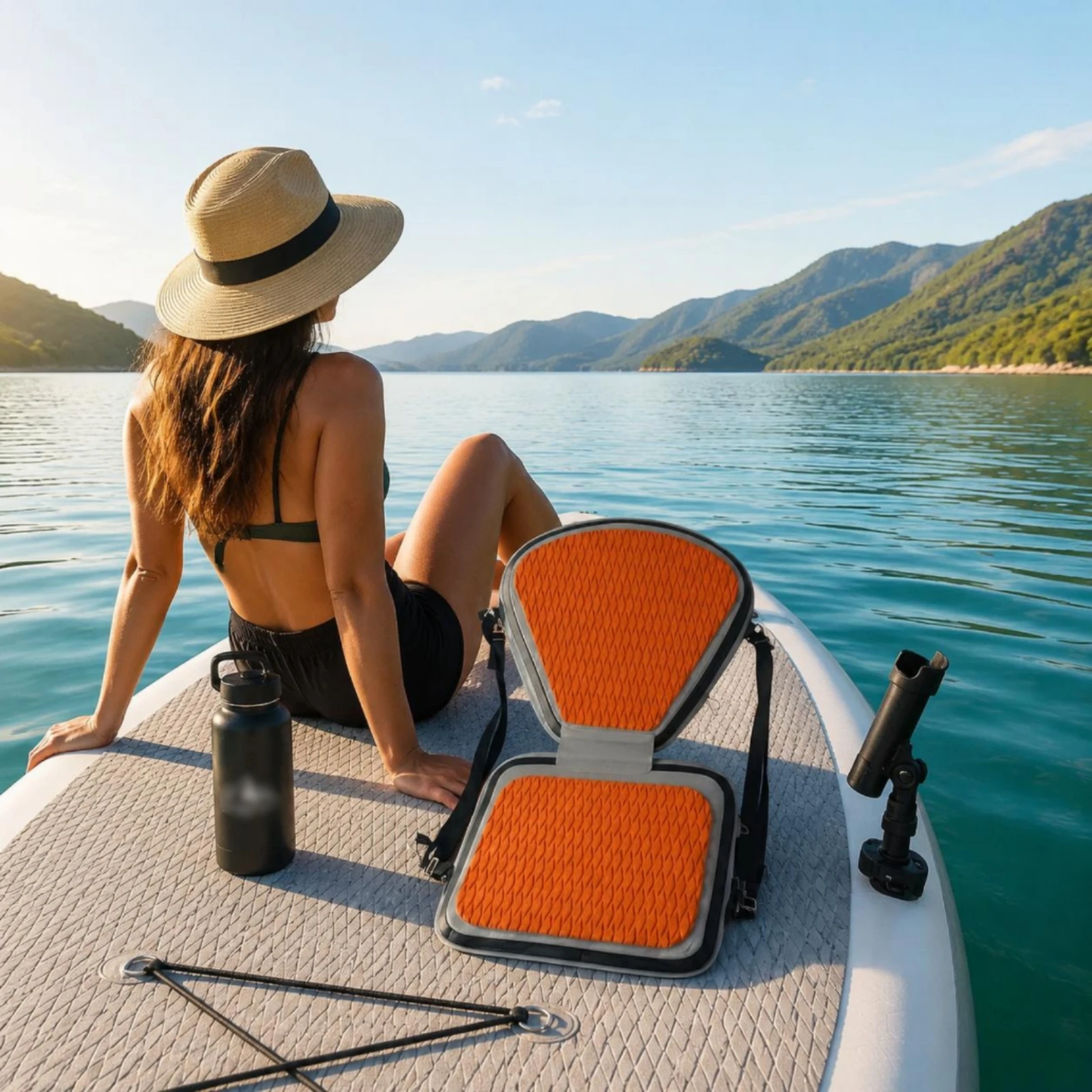 

SUP Seat Independent Air Chamber Paddle Board Backrest Seat Water Sports Gear Easy to Install Ergonomic Design for Outdoor