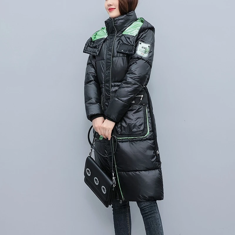 New Winter Jacket Coat Women Hooded Long Down Parka Thick Warm Cotton Padded Parkas Woman  Windbreak Coat