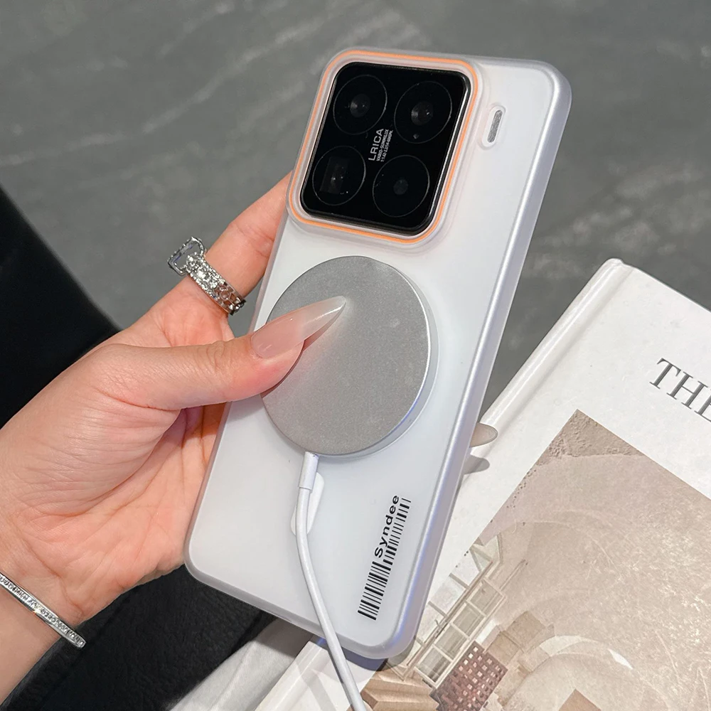 For Xiaomi Redmi Note 14 Pro Plus 5G 4G 14C Matte PC Barcode Lable Cover Funda Redmi Note 13 Pro Slim Translucent Magnetic Case