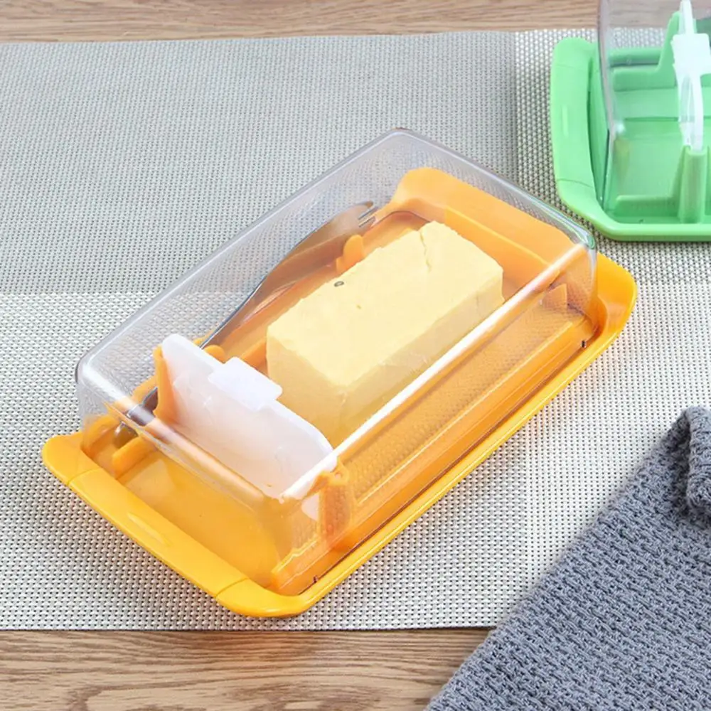 Butter Dish Box Container Cheese Server Sealing Storage Keeper Tray with Lid Kitchen Dinnerware for Home Cutting Food Butter Box