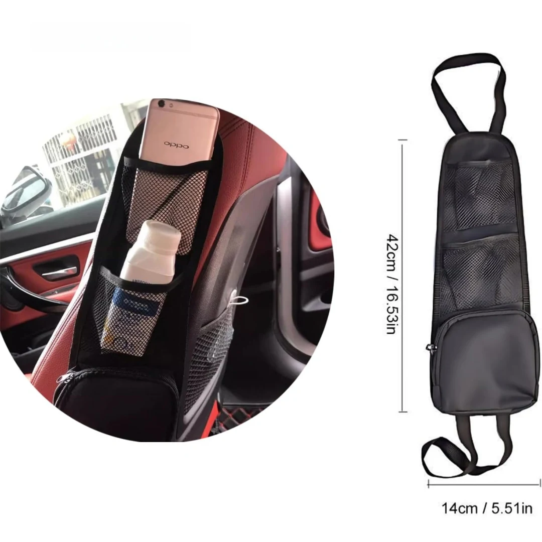 Universal Car Seat Side Hanging Storage Organizer Bag Multifunctional Vehicle Mesh Pocket Hold Car Interior Accessories