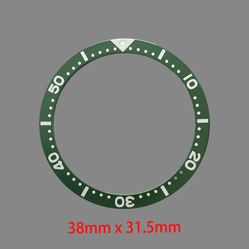 mod 38mmx31.5mm Flat Aluminium Watch Bezel Insert Fits SKX007 SKX009 SRPD Case NH35 NH36 Movement Men Watch Retrofit Accessories