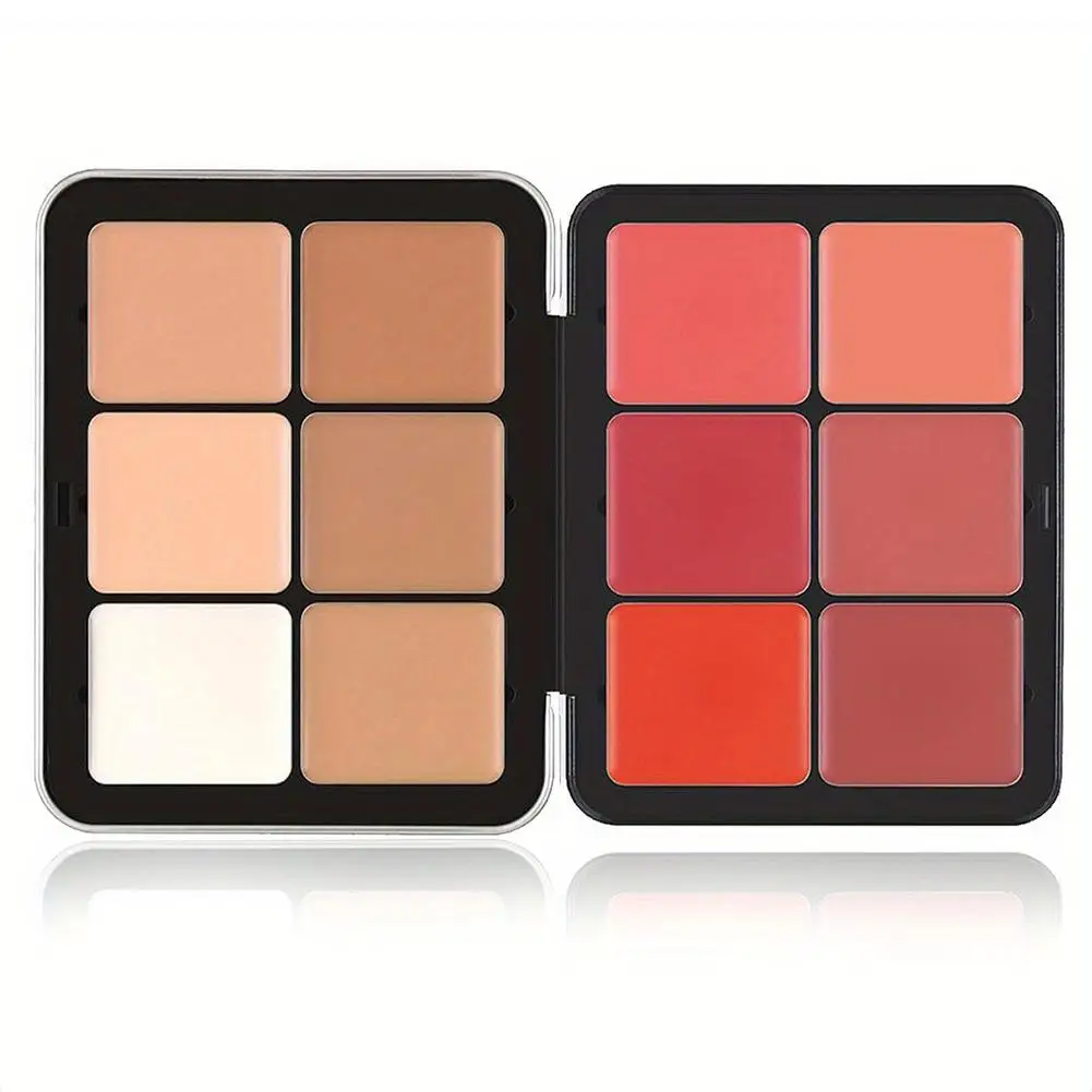 Erröten Palette Metall box 12 Farben für Frauen Mädchen mehrfarbig erröten Puder erröten Beeren Gesichts Make-up Paletten Kontur Kit