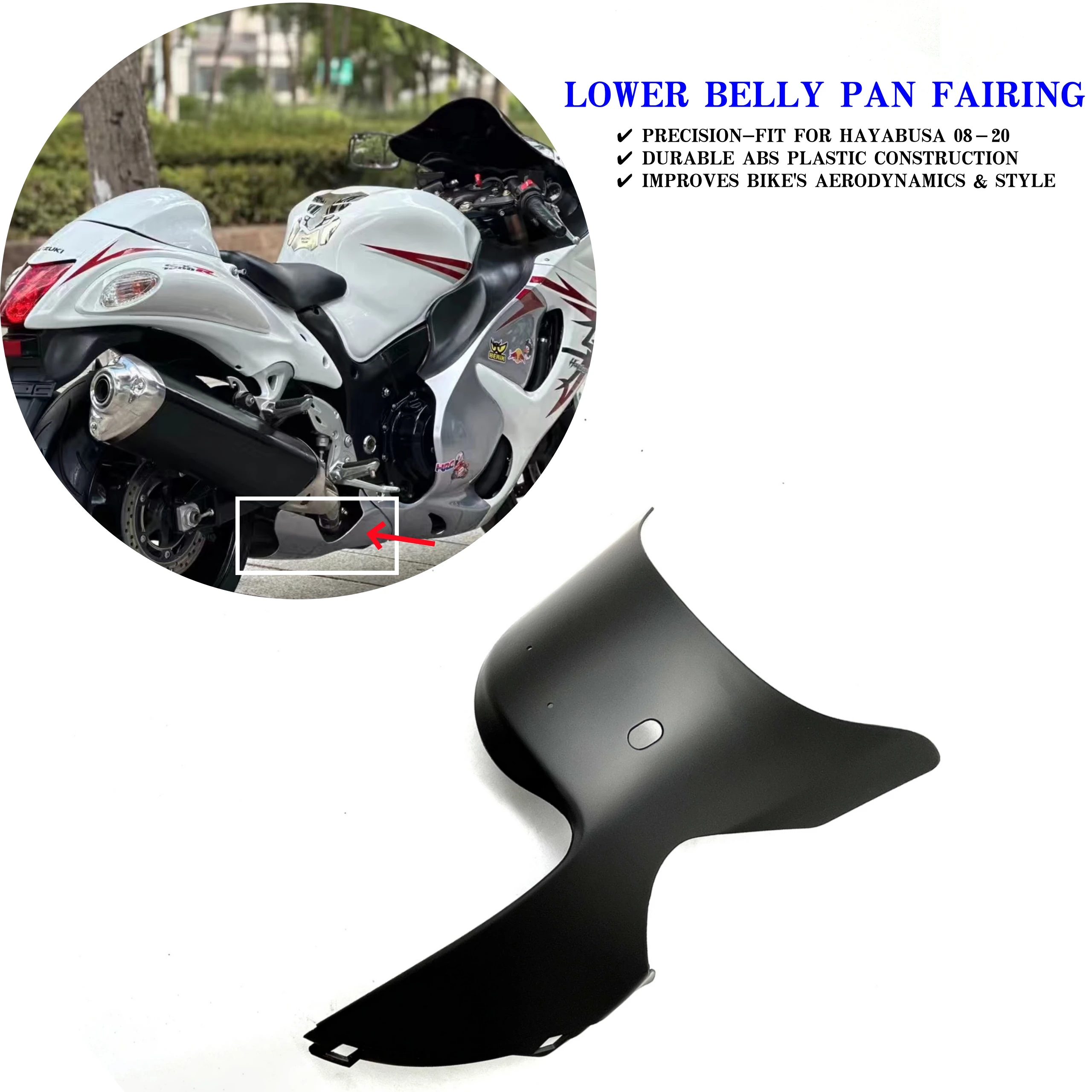 

Нижний обтекатель поддона для Suzuki Hayabusa GSX1300R GSXR1300 2008–2020 комплект кузова мотоцикла, детали из АБС-пластика