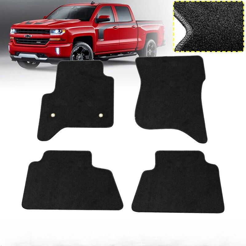 

Fits 14-18 Chevy Silverado Sierra Tahoe Yukon 4Dr Black Nylon Car Floor Mats United States