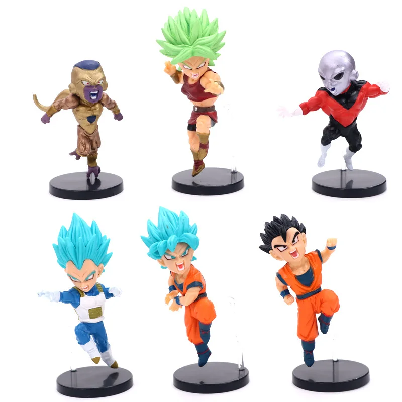 6Pcs/1Set Anime Dragon Ball UG Gacha Series Figure Son Goku Vegeta Broli Set Model Toy Gift Collection Aciton Figure PVC