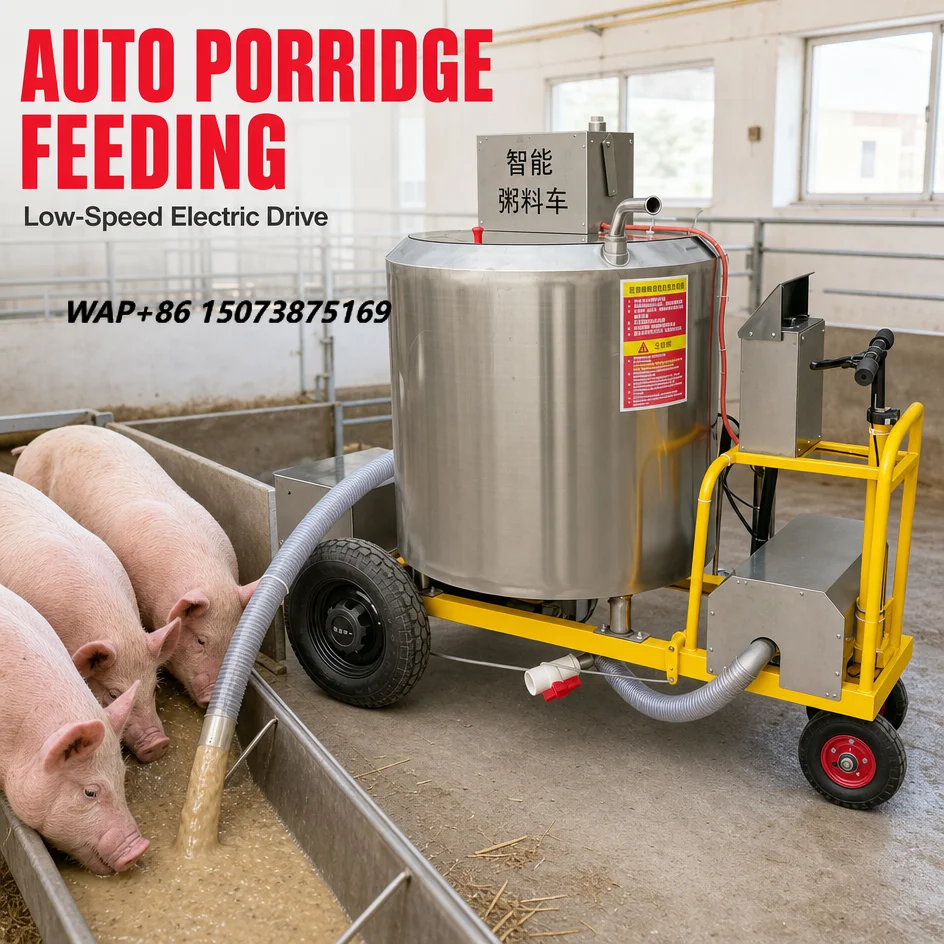 Automatic Stainless Steel Electric Feeding Vehicle Liquid Porridge Time-Saving Animal Feeders