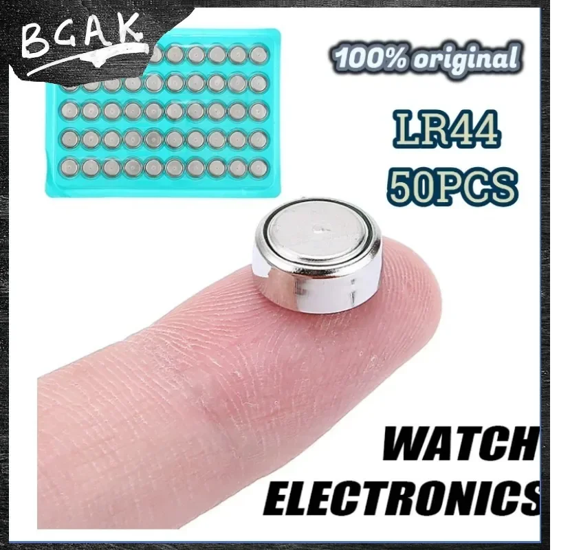 HOT LR44 210mah  BCAK Battery Button Watches Cell Coin Battery LR44 Cells Alkaline Button Batteries AG13 1.55V Watch Ronic