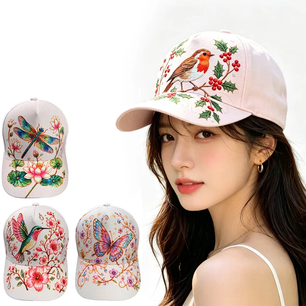 1PCS Women’s Garden Morning Cap - Botanical Cottagecore Style, Adjustable Breathable Gardening Hat, Ideal Gift for Gardeners