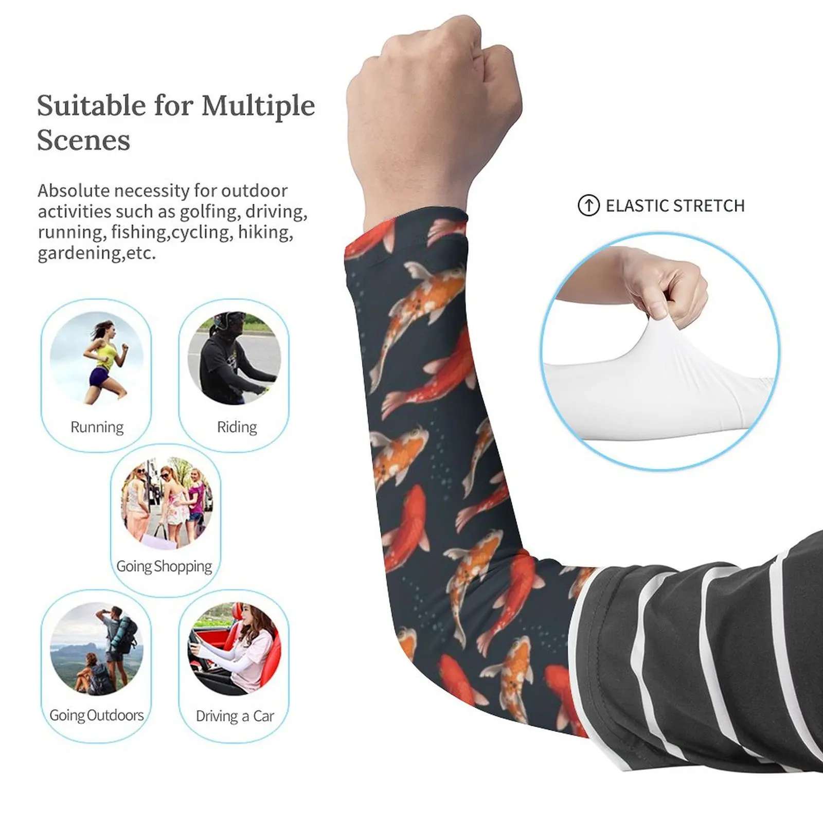 1 زوج المرأة الصيف أكمام تاتو طويلة Armguard الجليد الحرير الشمس غطاء للحماية الرياضة في الهواء الطلق ركوب القيادة السفر الرجال أكمام أذرع تبريد