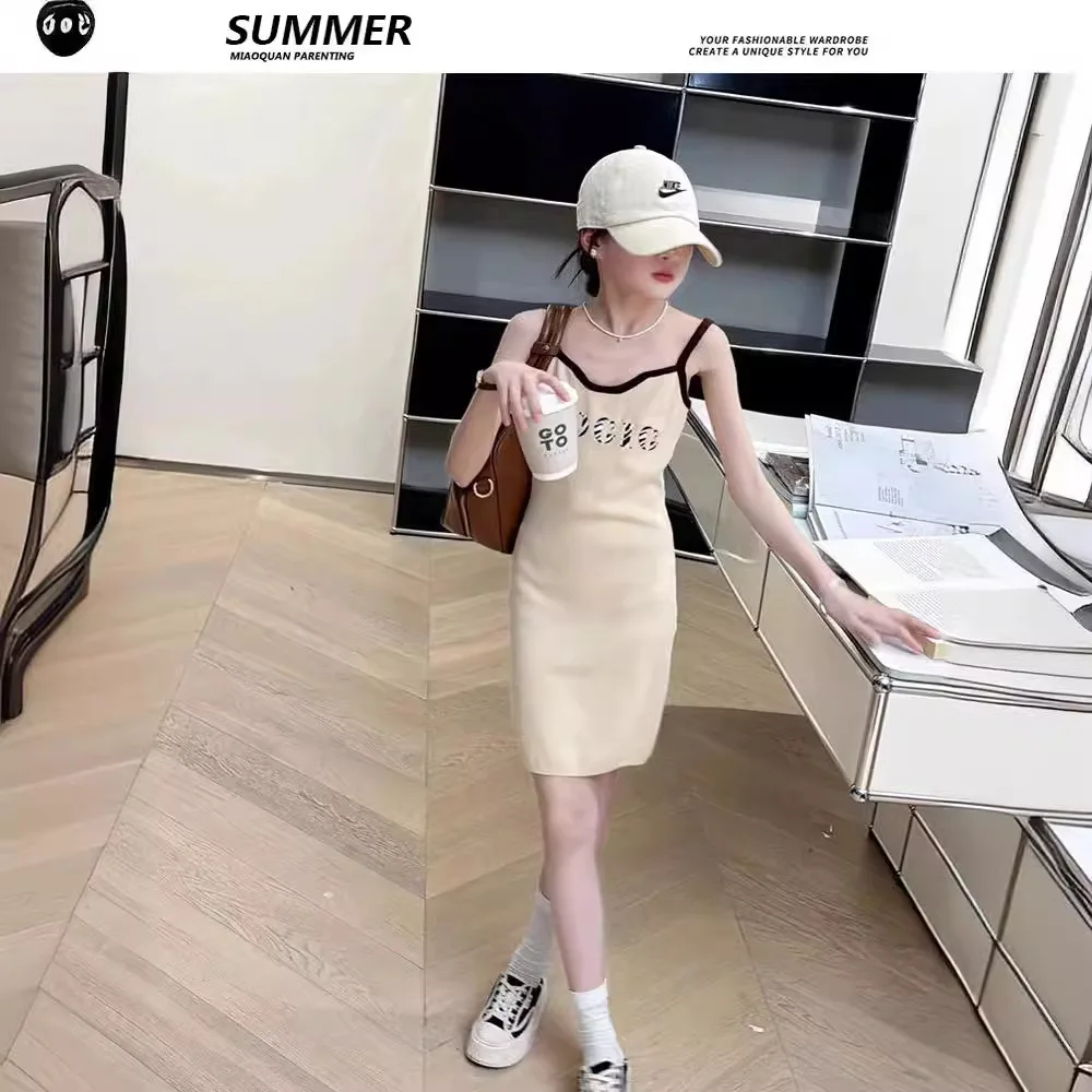 Summer suspender vest dress for girls from CUHK, children's trendy letter princess dress trend