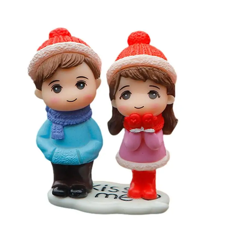 Car Dashboard Decoration Cartoon Couple Figurines Auto Dashboard Ornament Fine Workmanship Auto Interior Decoration For Bedrooms