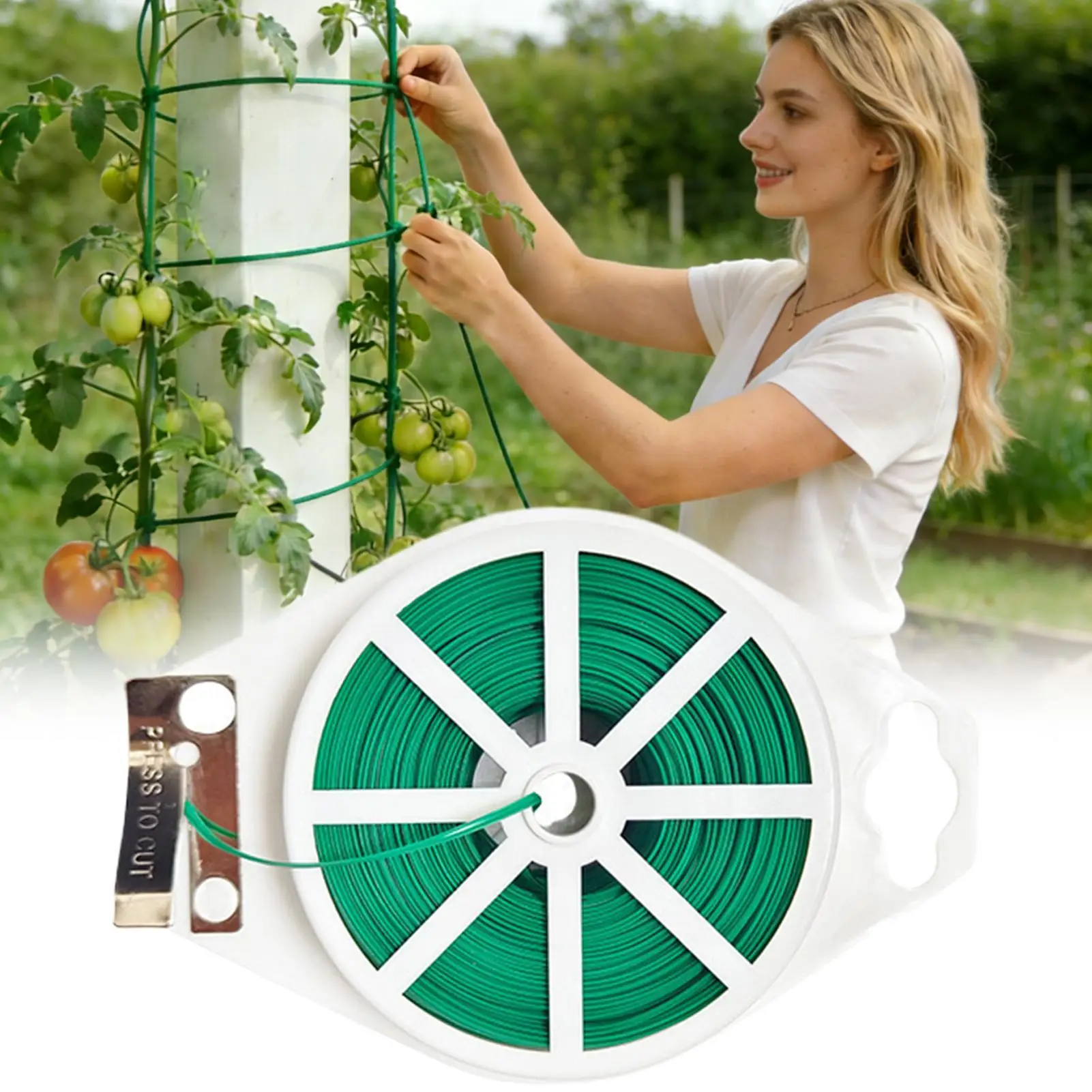 Wiederverwendbare & Verstellbare Pflanzenbinder Sanfte Gartenbinder Flexible Unterstützung für Tomaten, Rosen, Kletterpflanzen, Stiele, Wiederverwendbar & Weich