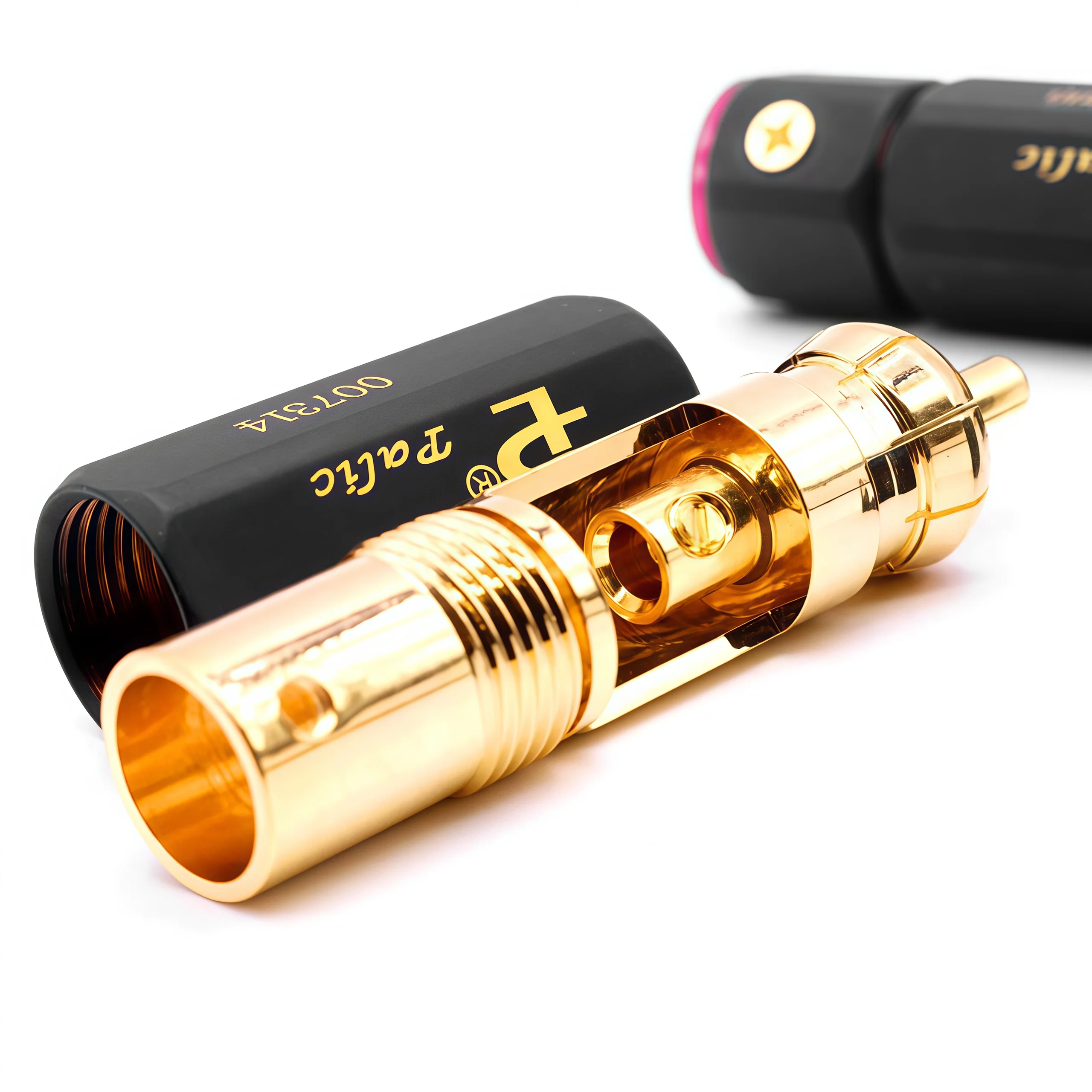 PALIC Quality RCA Phono Plugs Locking WBT Heavy Duty Gold Plated Connectors