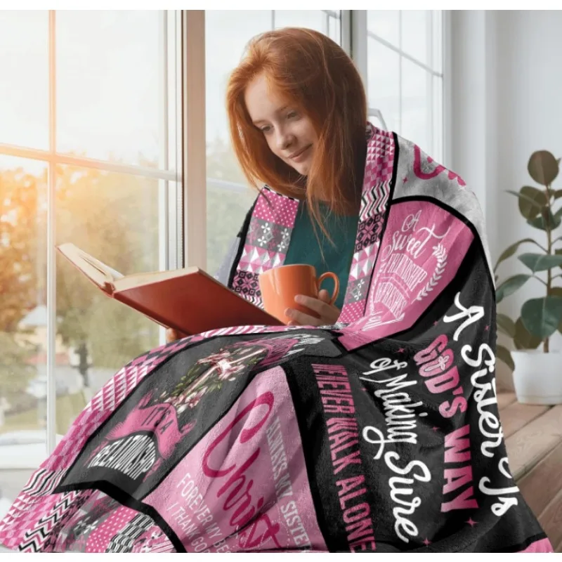 

Christian sisterhood women's gift blanket, Christian gifts for sisters and friends, religious gifts for sisters