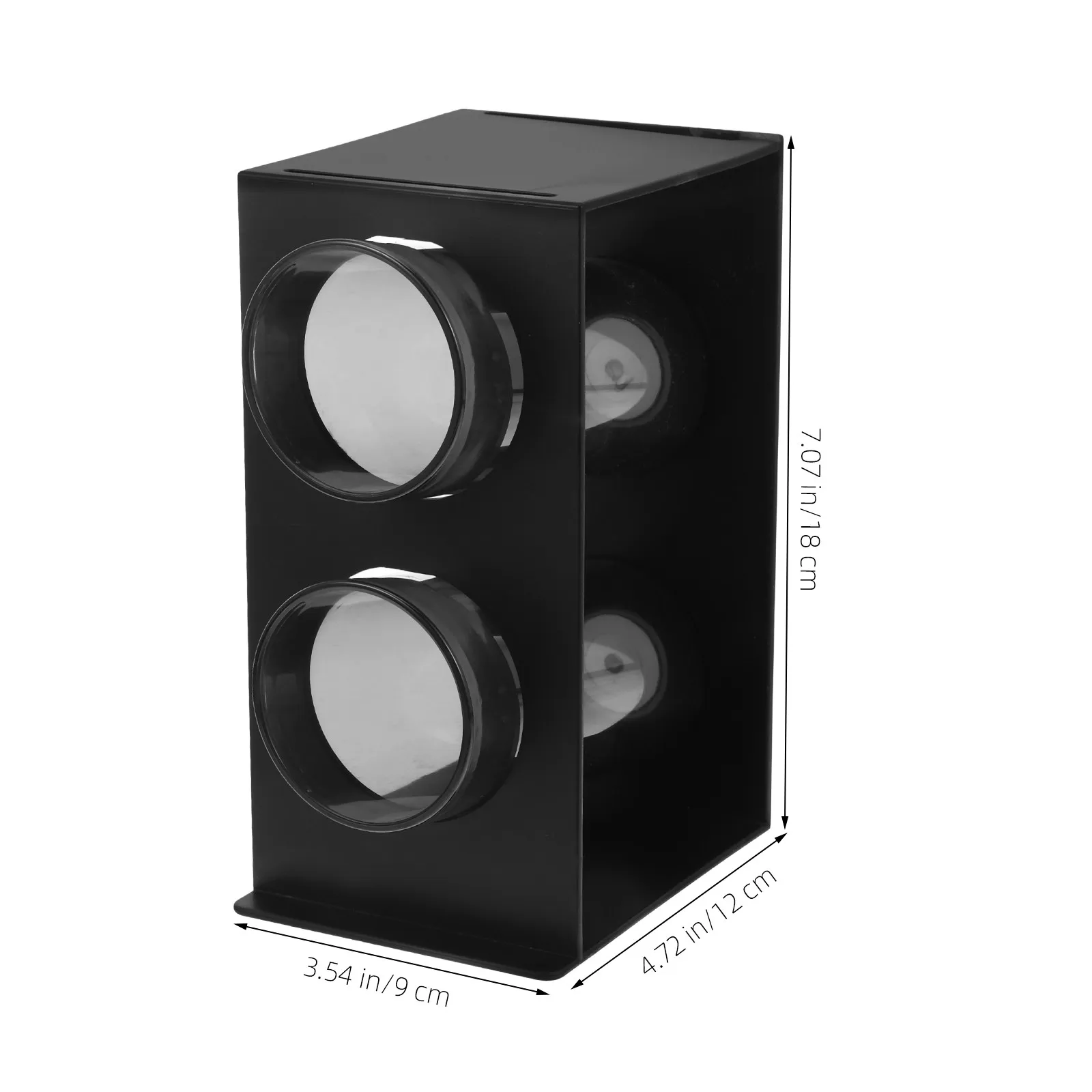 2-Compartment Double-Slot Pen Holder Desktop Storage Box for Office Home School Large Capacity Plastic Multi-Function Pencil