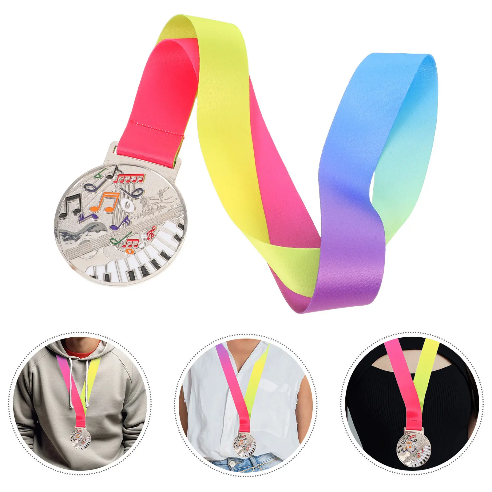 Silver Metal Music Award Medals for Piano, Violin, Singing, Dance & Ballet Competitions