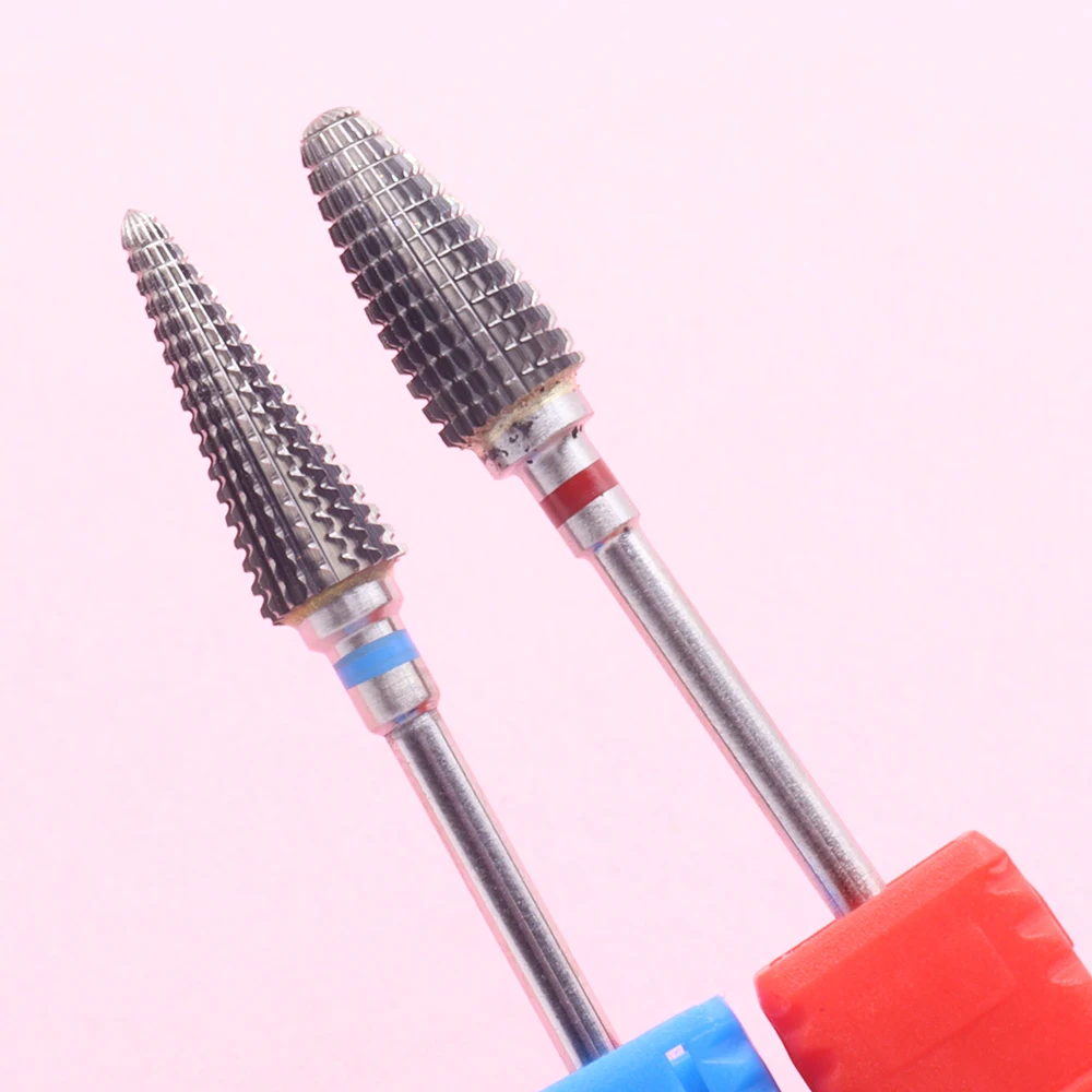 Brocas de aço de tungstênio para unhas, brocas de carboneto de 3/32 '', remoção rápida para manicure, pedicure e polimento de cutícula