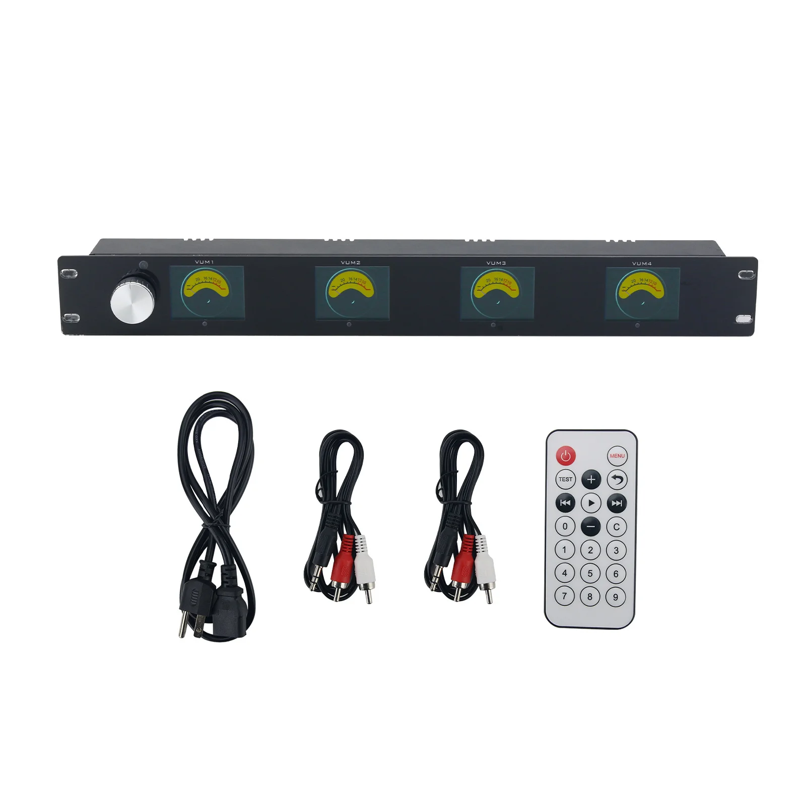 2026 Multi-mode 4-Channel LCD VU Meter Volume Controller Built-in Digital Volume Potentiometer Support Spectrum Display