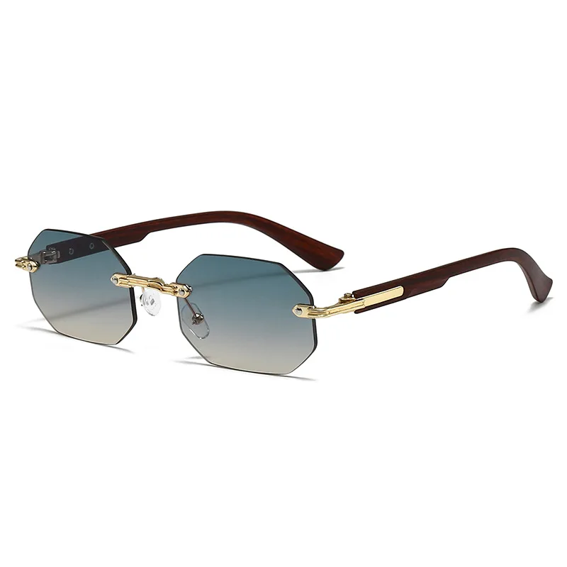 Irregular frameless modeling decorative glasses Korean version men's and women's fashion sunshade sunglasses
