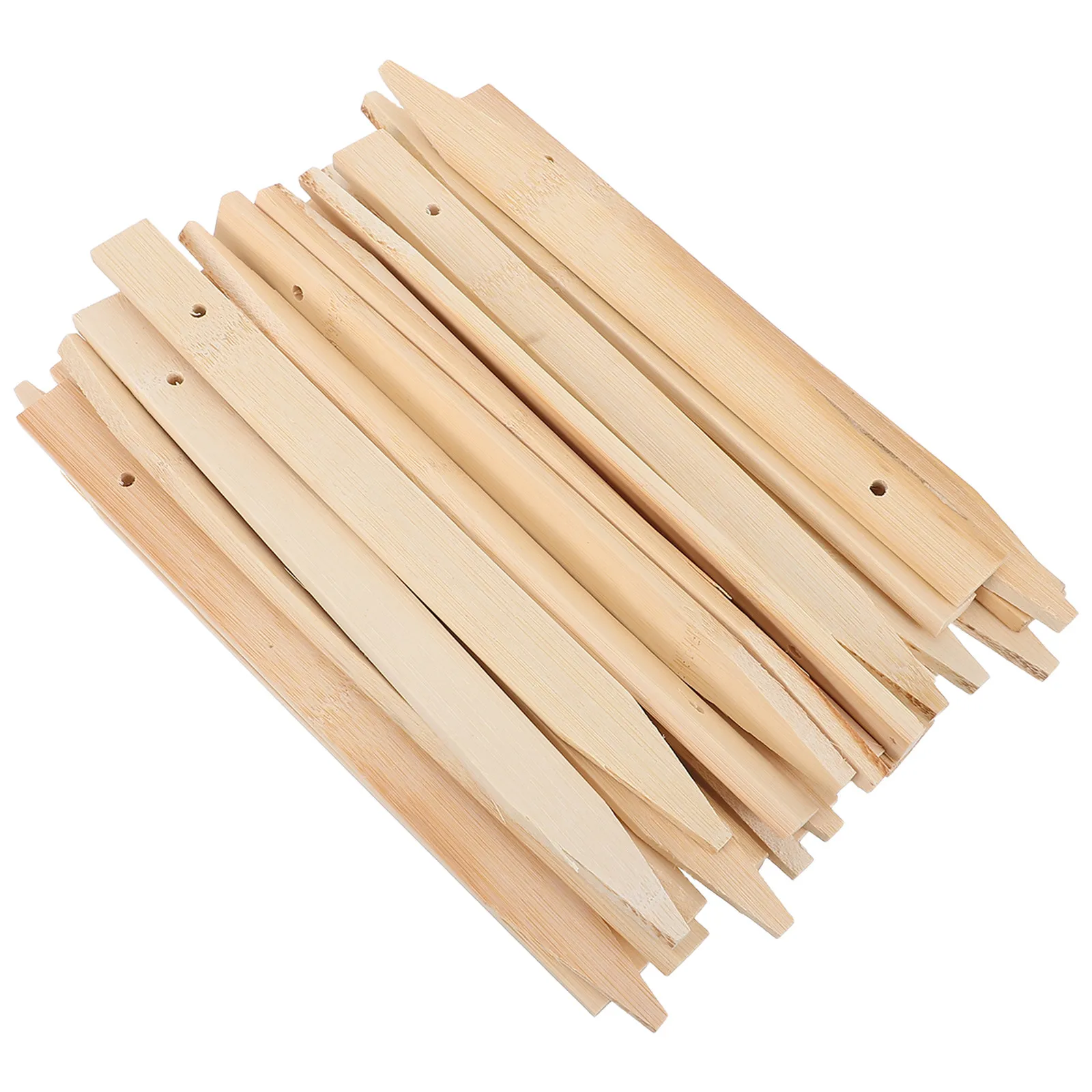 30Pcs Bamboo Garden Stakes 9.8 Inch Survey Pe Gs for Building Construction Yard Perimeter Markers Utility Marking Stakes