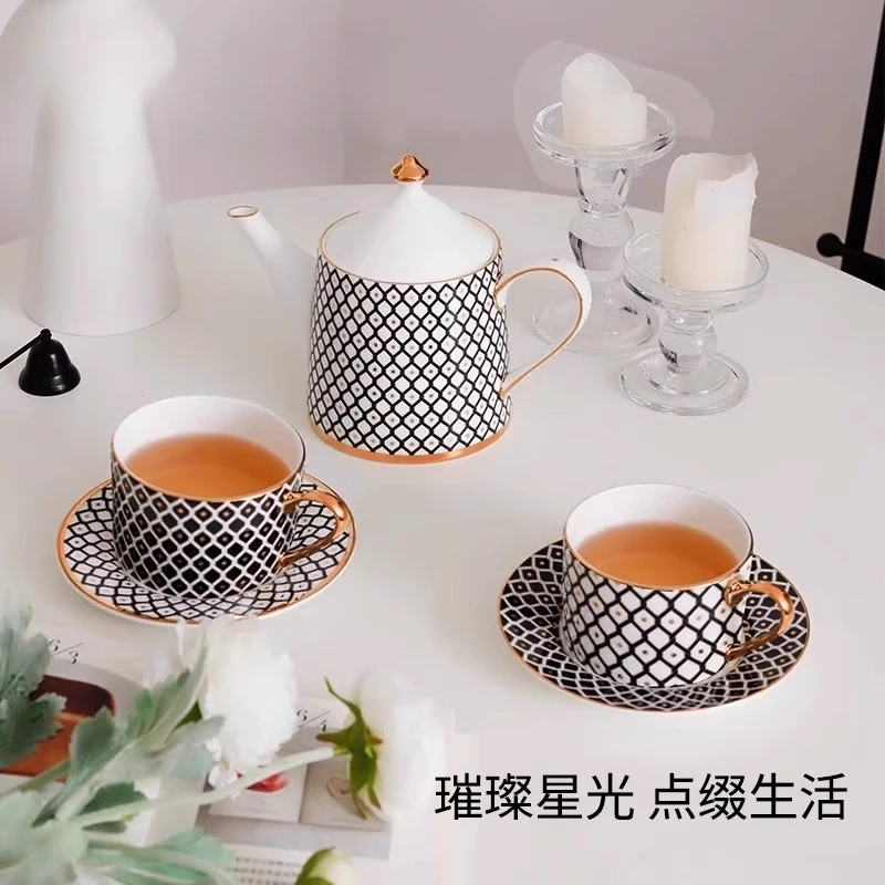 Bone china European coffee cups and saucers
