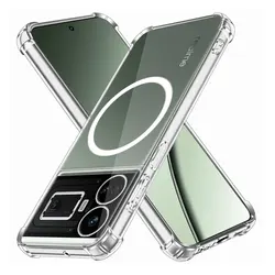 For Realme GT3 GT5 240W Case With Magnetic Ring Sticker Soft Silicone Phone Case For Realme GT Neo5 240W Shockproof Clear Cover