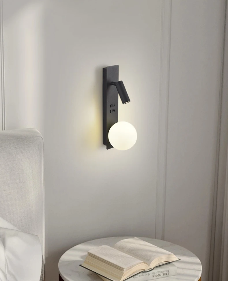 White Acrylic Ball Wall Light G9 Bulb 3000K