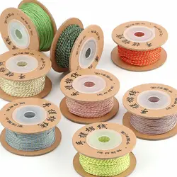 Wholesale1mm 20meter/roll 100% Cotton Cord Rope Fashion 3 Layer Macrame Cord Rope For Jewelry Making DIY Ethnic Bracelet Finding