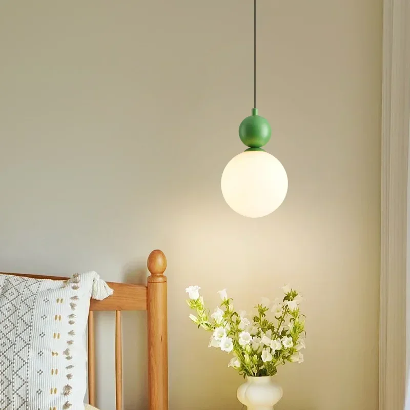 SANDYHA Multi Head Gourd Design Pendant Light for Bedroom Dining Room Hanging Chandelier Unique Nordic Style Bedside Lamp