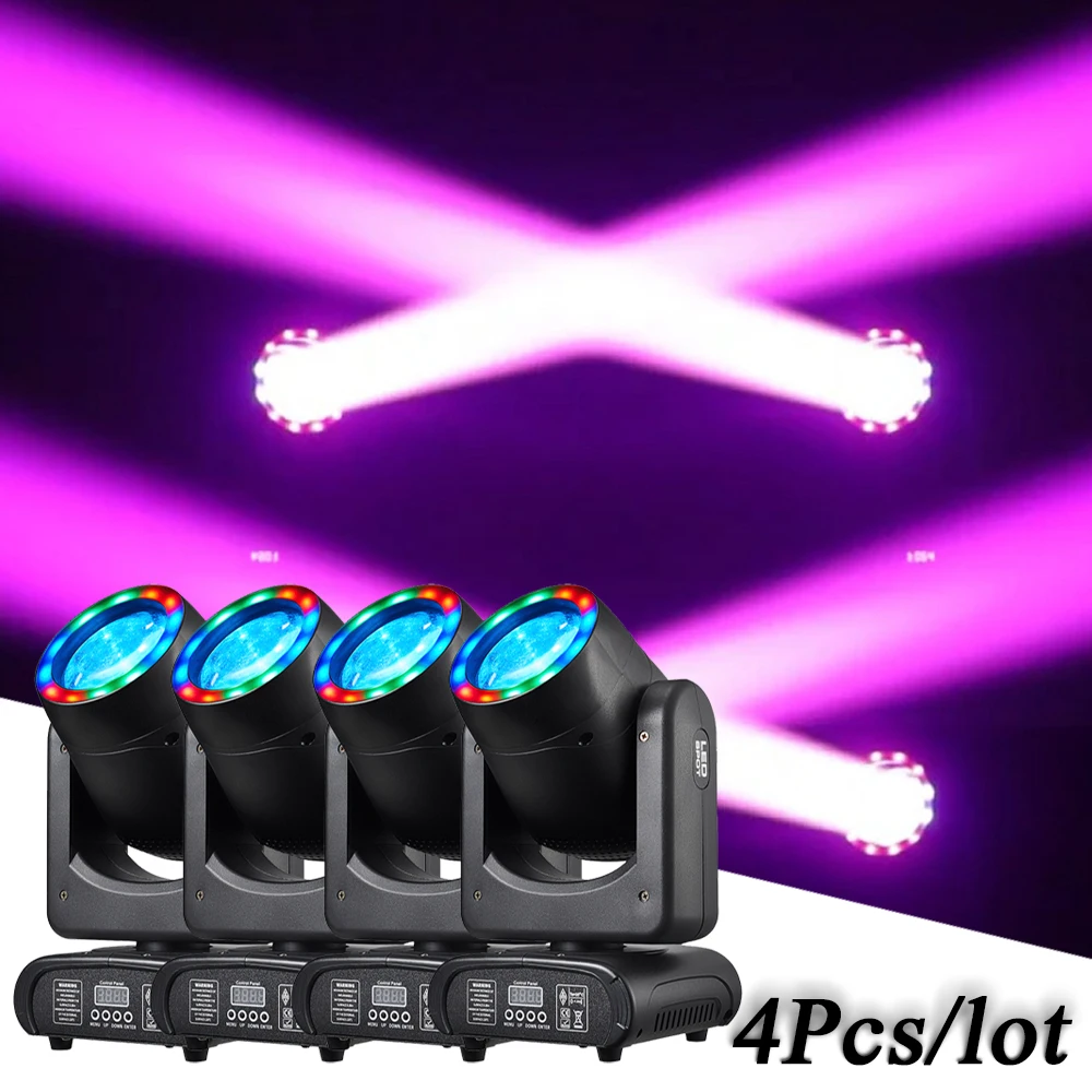 

4Pcs/lot Mini 120W LED With Aperture Beam Moving Head Light RGBW Spot Wash Gobo Rainbow Effect DMX Bright Dj Disco Stage Light