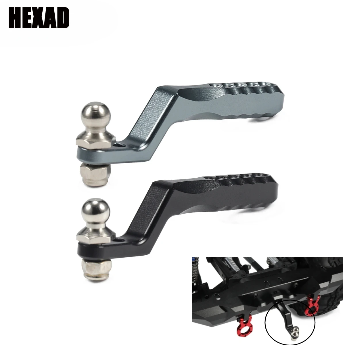 Aluminum RC Tow Hitch Scale Trailer Hook for 1/10 Rock Crawler SCX10 II TRX4 Defender Element Enduro D90 TF2 RGT 86100 CC01 CFX