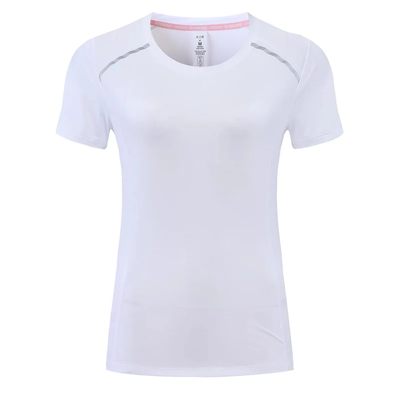 Camisetas de Yoga para mujer, Top corto deportivo sólido, camisetas de entrenamiento para gimnasio, correr, manga corta, ropa deportiva de secado rápido